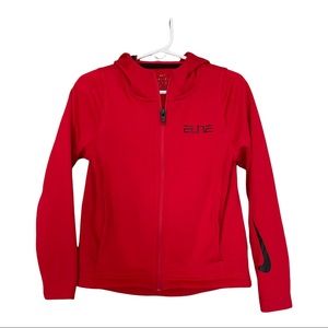 Nike Dri-Fit Therma Elite Basketball Full Zip Hoodie Sweater Red Boys 4 XS